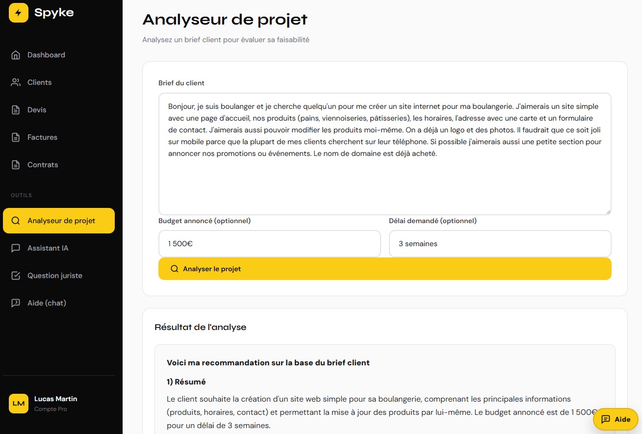 Analyse de brief